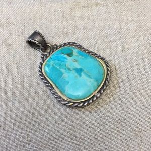 Sterling silver turquoise pendant